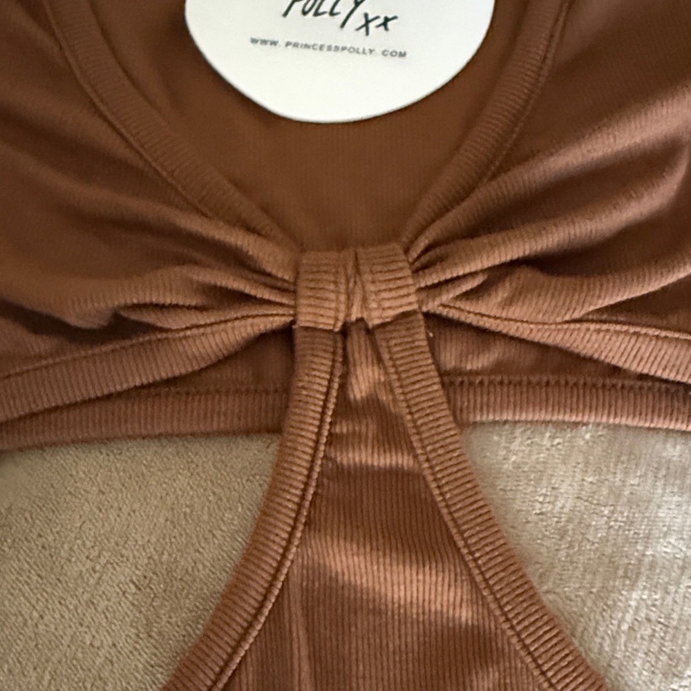 Princess Polly Chocolate Cut-Out Mini Dress - Picture 3 of 8